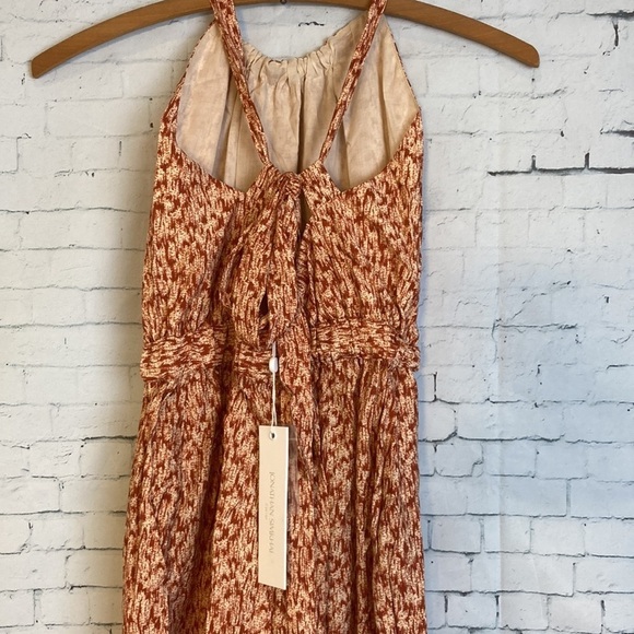 Jonathan Simkhai NWT Serenity Brown Textured Dot Jumpsuit XS Revolve Resortwear - Picture 8 of 16